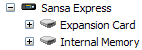 Sansa Express in Windows Explorer