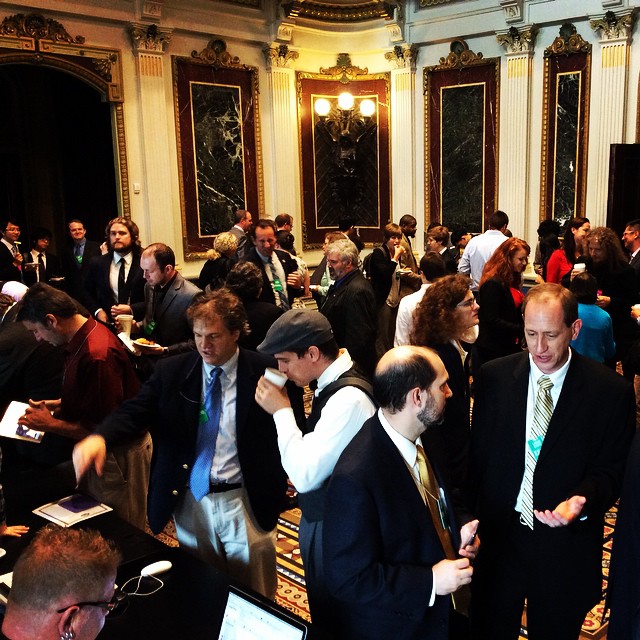 Jesse demoing in Indian Treaty Room (from Karina Linch's Instagram feed)